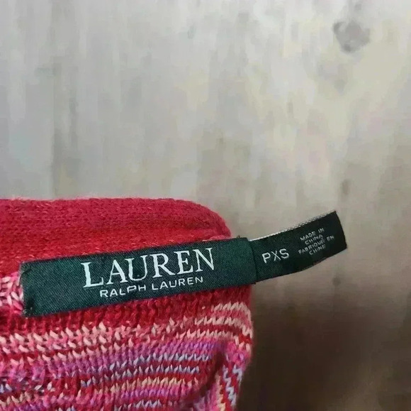 Lauren Ralph Lauren Rainbow Indian Tribal Linen Sleeveless Sweater Dress PXS - Picture 10 of 11